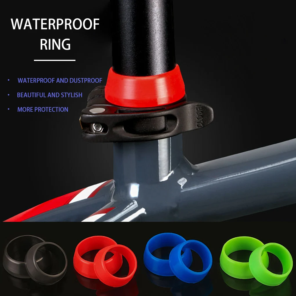 

1Pcs Bicycle Seat Post Silicone Ring Dust Cover Cycling Silicone Waterproof Mountain Bike Seatpost Protector Bicycle Accessory