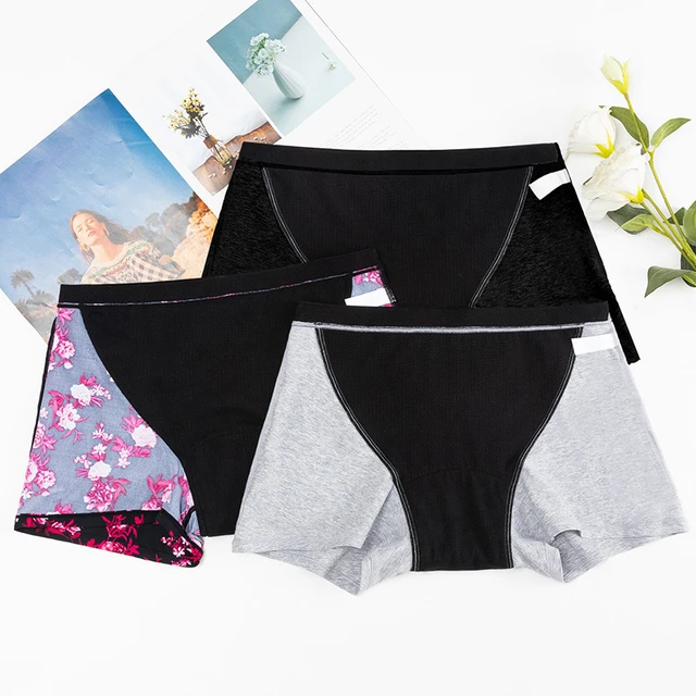 Menstrual Period Underwear for Women Leakproof Boxer Briefs Four-layer  Physiological Boyshort Ladies Cotton Panties - AliExpress