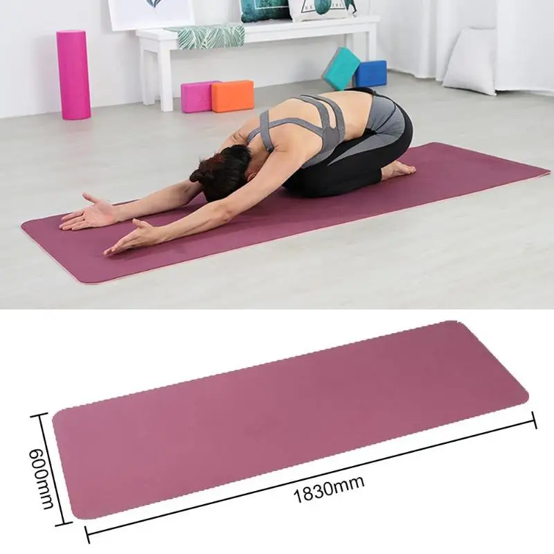 Универсальные уличные 6 мм TPE Нескользящие коврики для йоги безвкусная Гимнастика-Пилатес Упражнения спортивные подкладки для фитнеса