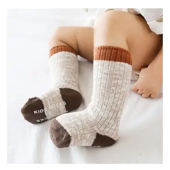 

Kids Solid Marled Cotton Ankle Socks Mixed Colors Children White Knee-high Socks Crew Socks Warm Winter Thick Socks 5 Pairs/lot