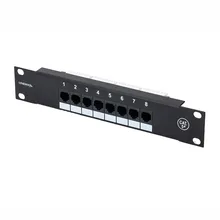 

RJ45 Network 8port Cat5e Cat6 Patch Panel 1U-10 Inch Rack Mount Networking Modular Distribution Frame Network Cable Adapters