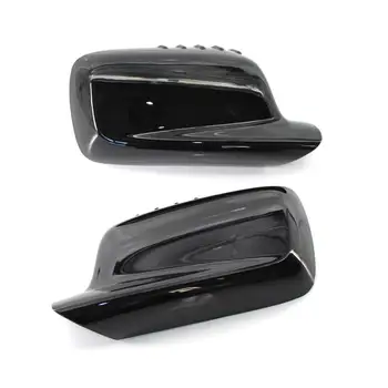 

Pair Wing Mirror Cover Cap Shell Housing For BMW E46 ABS Plastic Gloss Black Rearview Mirror Case For 323Ci 325Ci 328Ci E65 E66