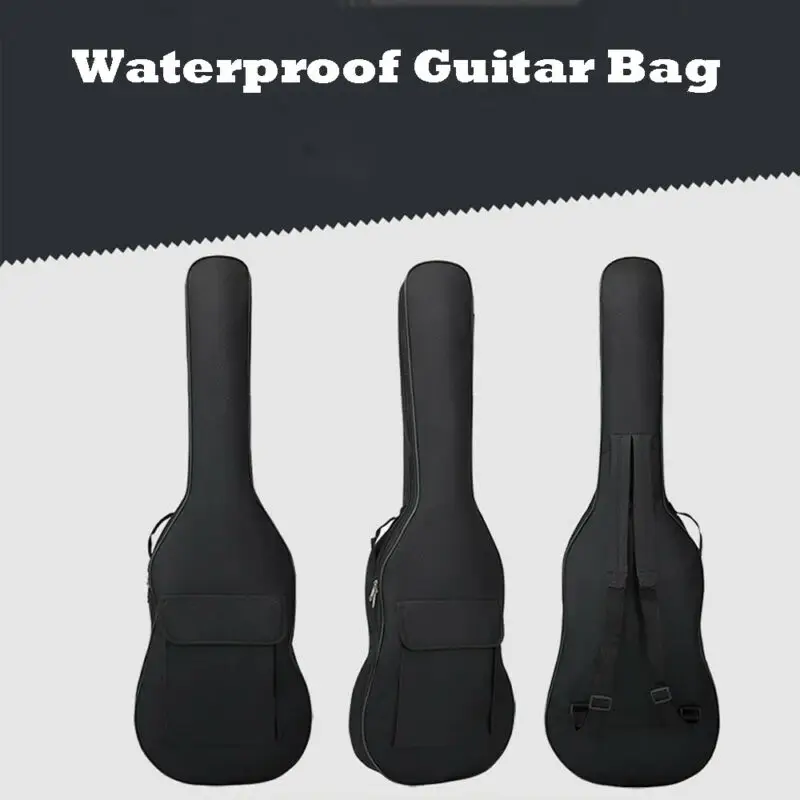 Guitar Bag Electric Bass Bag Black Padded Waterproof Electric Guitar Bass Bags Carrying Case Bag Holder