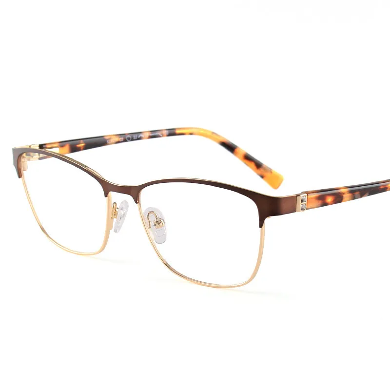 Square Glasses Metal Frame High-grade Two-color Plated Spring Legs Prescription Eyeglasses | Аксессуары для одежды