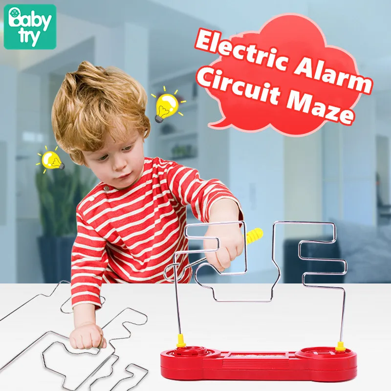 

Eletric Alarm Circuit Maze Puzzles Toys for Kids Gifts Flash Sound Parent-child Game Electronic Fire Line Children Education