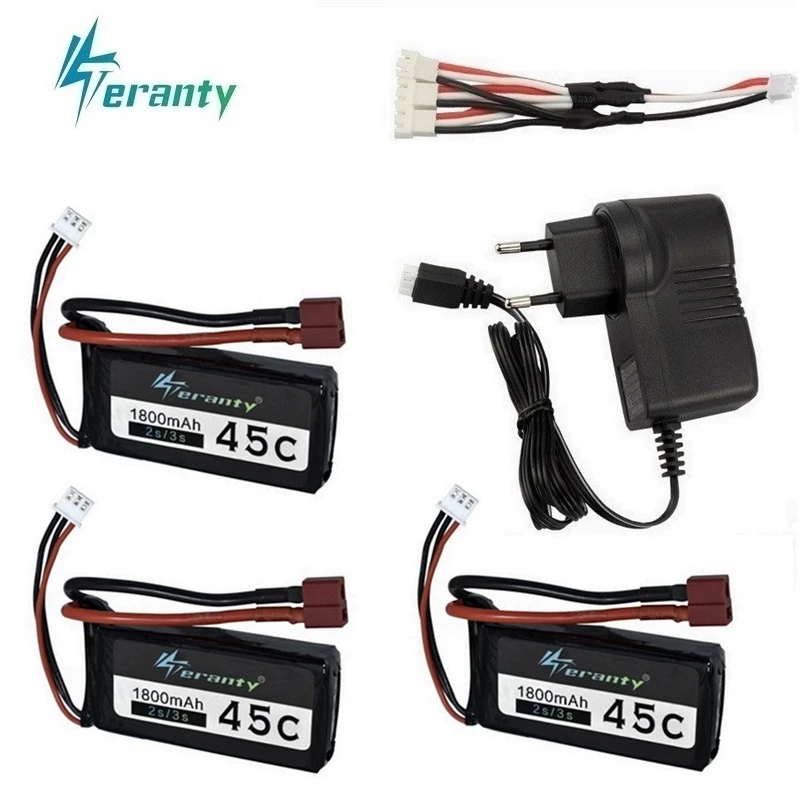2S 7.4V 1800mAh 45C Rechargeable Battery RC Car Boats Robots Upgrade 1500mah LiPO For Racing Drones FPV Quadcopter | Электроника
