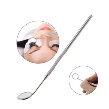 Stainless Steel Checking Mirror For Eyelash Extension 1PC Portable Dental Mirrors Mouth Tooth Professional Makeup Tool