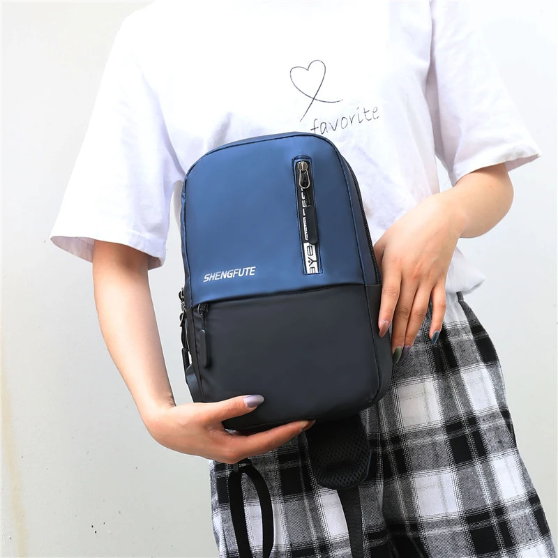 

LITTHING Small Usb Charge Shoulder Bag Men Bags Male Waterproof Sling Chest Bag 2019 Bagpack Cross Body Bags  