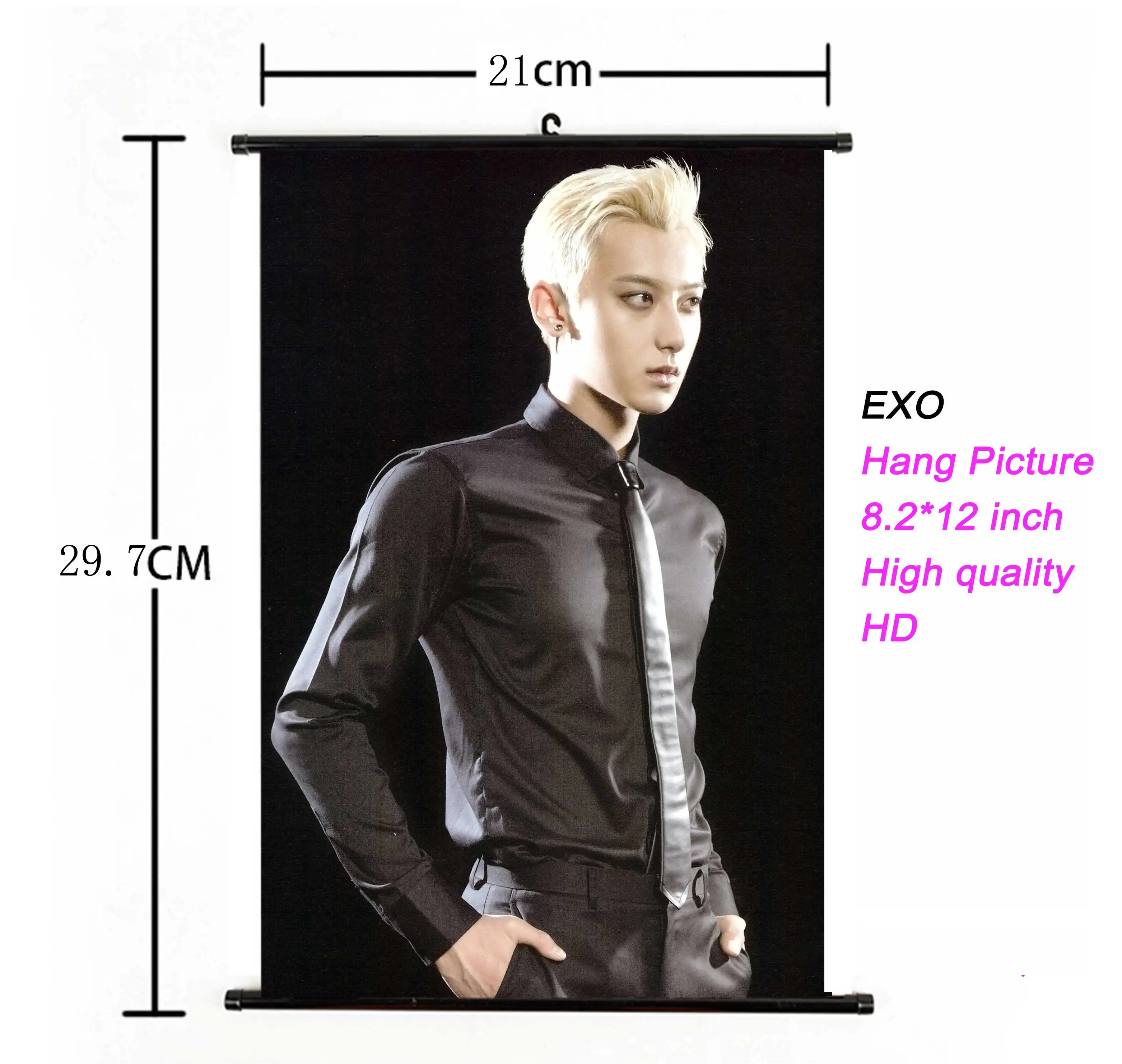 K-pop EXO альбом Висячие картины фото плакат ткань 21*30 см Высокое качество Kpop EXO Висячие Плакаты для поклонников Подарочная коллекция