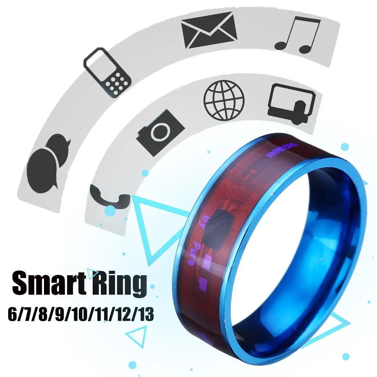 NFC смарт Кольцо удостоверение личности IC для мобильного телефона NFC умный чип из нержавеющей стали магическое кольцо NFC водонепроницаемый смарт-кольцо