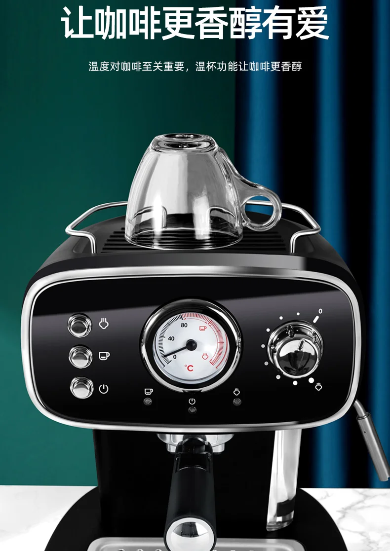 Godkendelse Sovereign fange 15bar Automatic Espresso Italian Coffee Machine Maker For Home Cappuccino  Maker Steam Wand Hot Water Temperature Meter - Coffee Makers - AliExpress