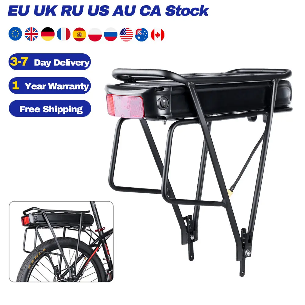 Rear Rack eBike Battery 36V 20Ah 48V 15Ah Electric Bicycle Battery With ...