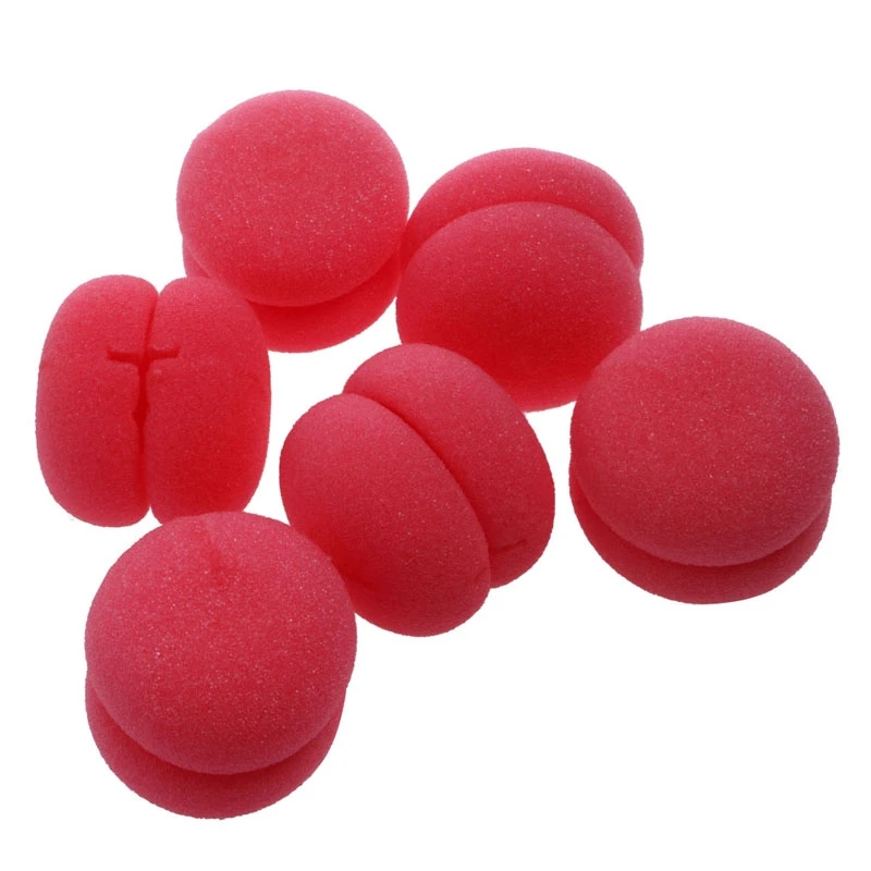 6pcs Balls Hair Rollers Curlers Bun Round DIY Soft Foam Sponge Tools