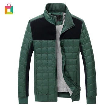 

Black Slim Stitching Contrast Color Men's Jacket Men's Thick Cotton Jacket Zippered Hat Glittery
