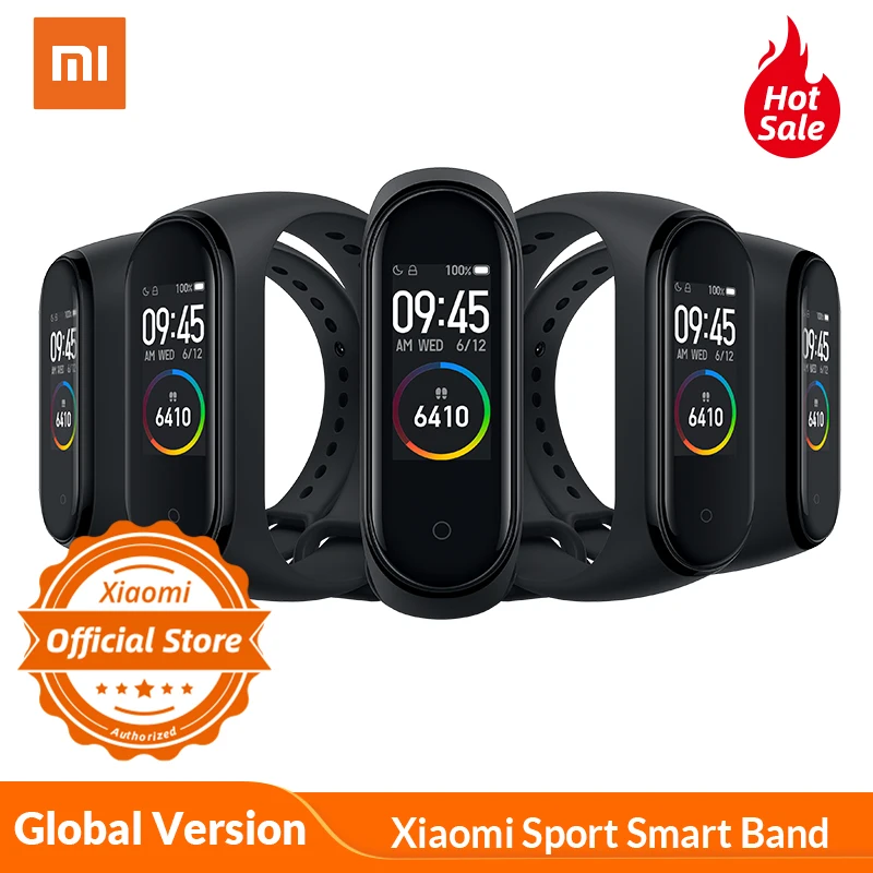 

Xiaomi Mi Band 4 Global Version Smart Watch 135mAh Heart Rate Fitness Tracker Sport Waterproof Smartband Colorful Touch Screen