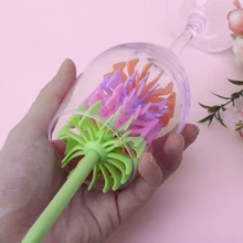 Радужная 360 Вращающаяся силиконовая детская молочная щетка для бутылочки для кормления инструмент для чистки сосков 72XC