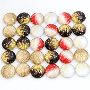 

50pcs/Lot 12mm 16mm Photo Glass Cabochons Mixed Color Cabochons For Bracelet earrings necklace Bases Settings