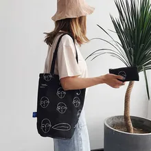 Женская простая Холщовая Сумка, Ретро стиль, сумка-мешок через плечо, переносная сумка-мешок