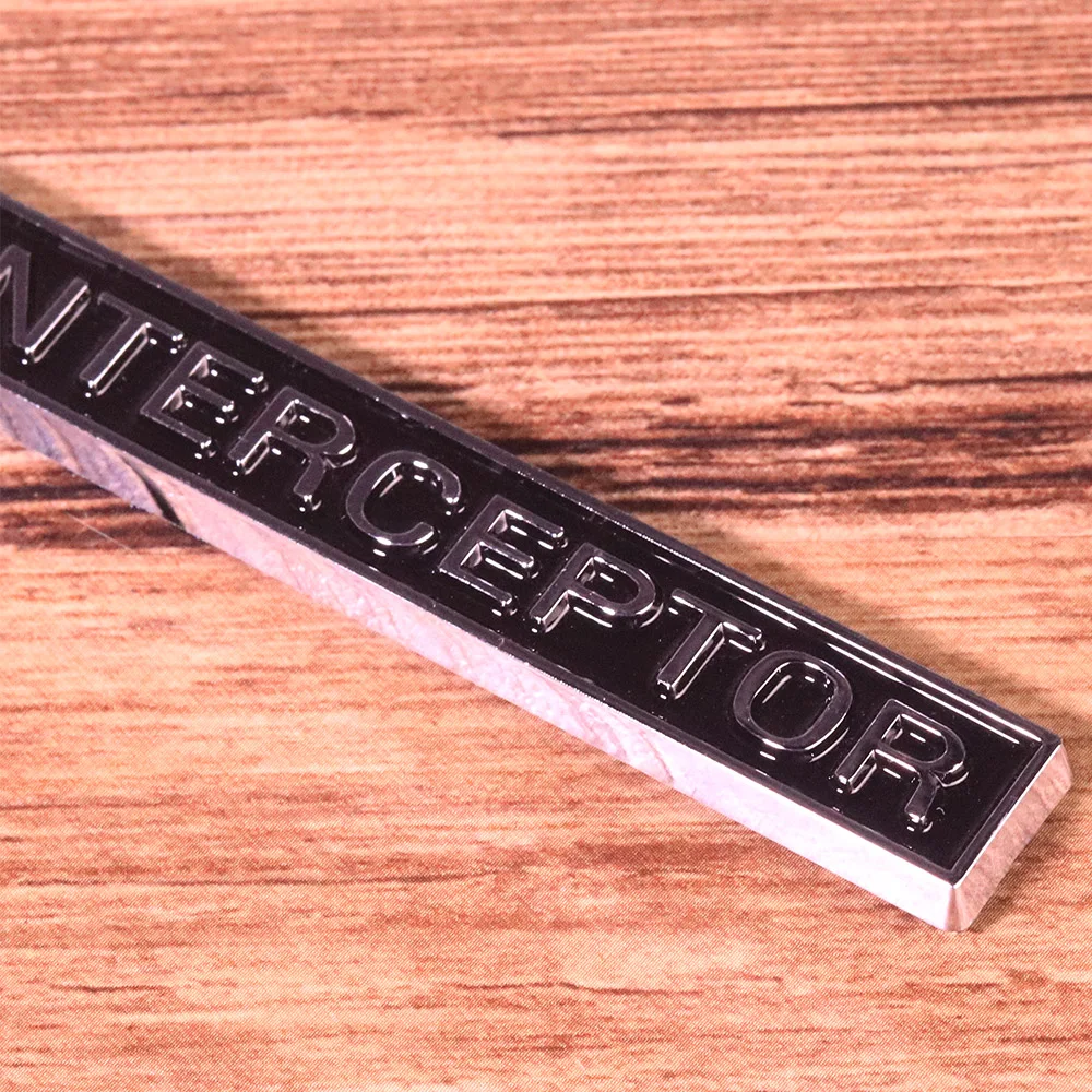 POLICE INTERCEPTOR Metal Black Car Trunk Emblem Badge Sticker Fit for Ford Mustang VW Passat Golf Tiguan Honda CRV Car Styling  (9)