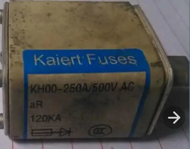 Предохранители: KH00 200A 690VAC aR/KH00 125A 690 V/KH00-200A 500VAC/KH00 250A 500VAC aR/KBZ00-160A KBZ00-250A
