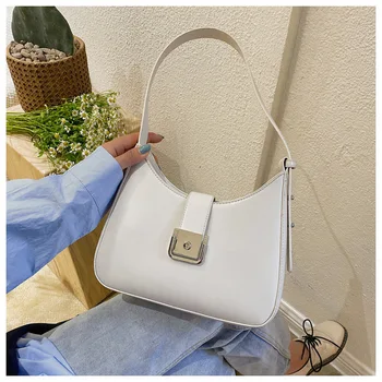 

Retro Texture New Fashion Women PU Leather Handbag Shoulder Bags Wild Lady Large Capacity One-shoulder Simple Travel Totes Bag