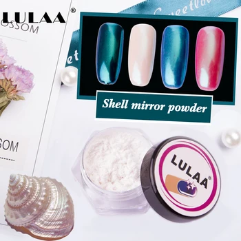 

LULAA Pearl Shell Chameleon Nail Mirror Makeup Powder Flash DIY as Shell Design Nail Art Chrome Pigment Dust Manicure Set