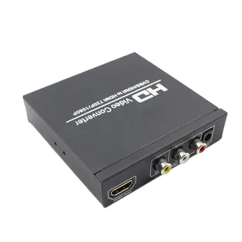 

AV To HDTV Audio Conversion AV AND HDMI To HDMI Composite Output CVBS To HDTV 1080P HD Black Converter