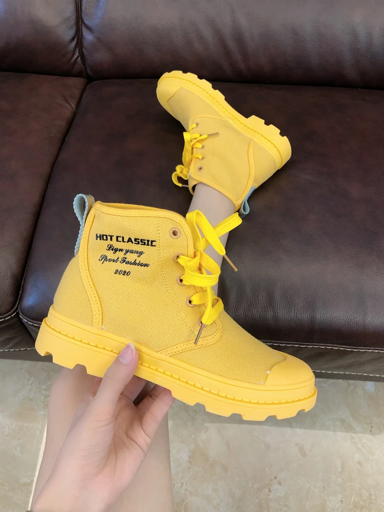 

Martin Boots Canvas Shoes Female Autumn 2019 New Summer Breathable Motorcycle Boots Short Boots Flat Korean Shoes