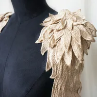 Buy 2PCS/Set Embroidery Angel Wing Applique Sewing Flower Collar Patch For Wedding Party Gown Bridal Dress Clothes Online - Image 4