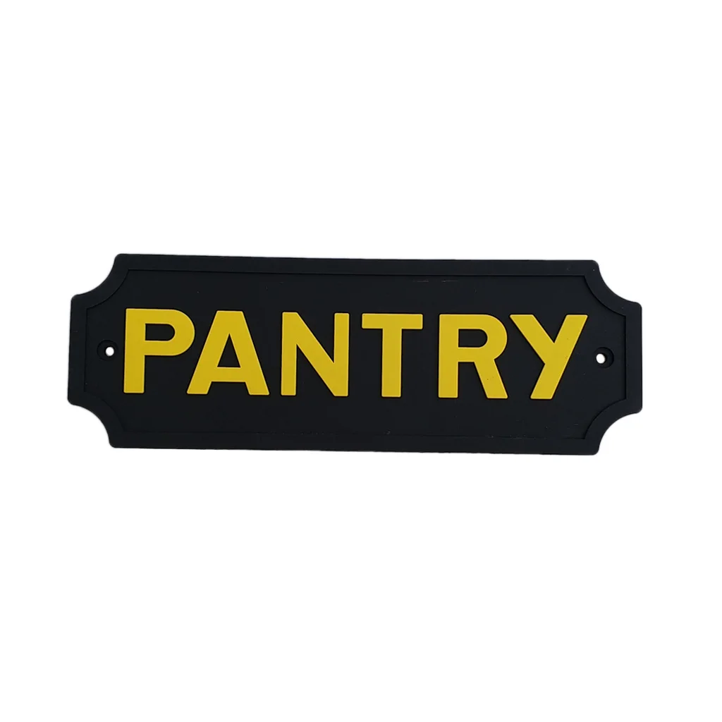 Черный табличка сад стены знак на дверь - Цвет: PANTRY