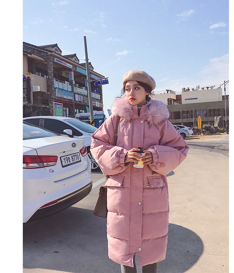 Модное хлопковое пальто для фотосессии, зима, стиль, женское платье, Ретро стиль, шикарный стиль, большой меховой воротник, с капюшоном, из хлопка