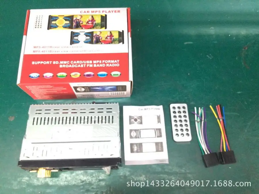 5pcs YT-MP4011B 4.1\" Bluetooth Rear View Camera MP5 Player Single Spindle Radio U Disk Car Stereo Audio