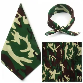 

Unisex Camouflage Print Cotton Bandanas Military Tactical Headwrap Outdoor Jungle Wristband Sports Cycling Square Scarf Headwea