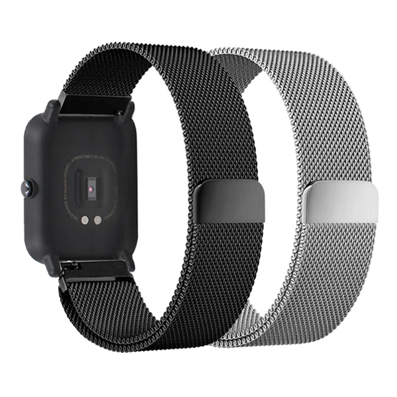 3в1 наручный ремешок для Amazfit GTS PC чехол металлический Миланский Браслет для Huami Amazfit gts ремешок для 3D экрана Защитная пленка