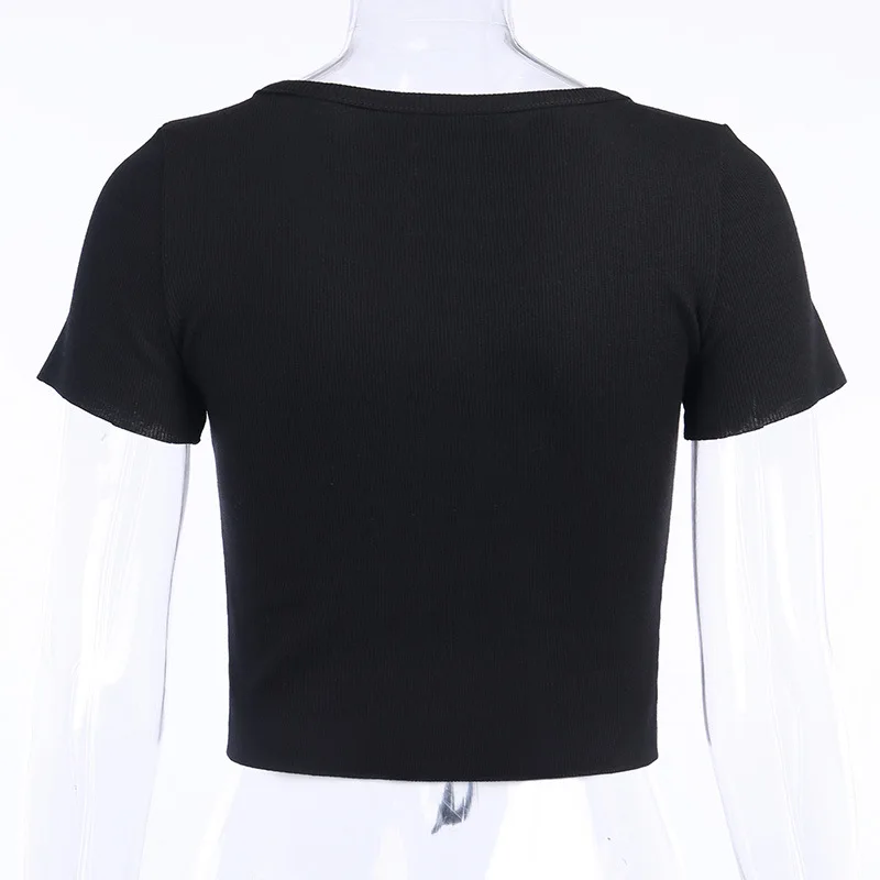 Casual Short Sleeves Design tshirt Women Streetwear Style Cotton Midriff Cardigan Sexy Women Clothing Designer 2020 Summer New