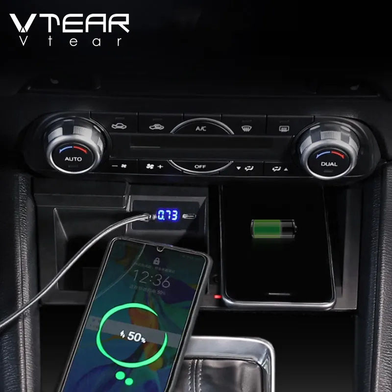 Caricabatterie wireless per auto da 15W caricabatterie rapido per telefono supporto di ricarica per pannello pad di ricarica per Mazda 6 Atenza 2014 2015 2016 2017 2018  34