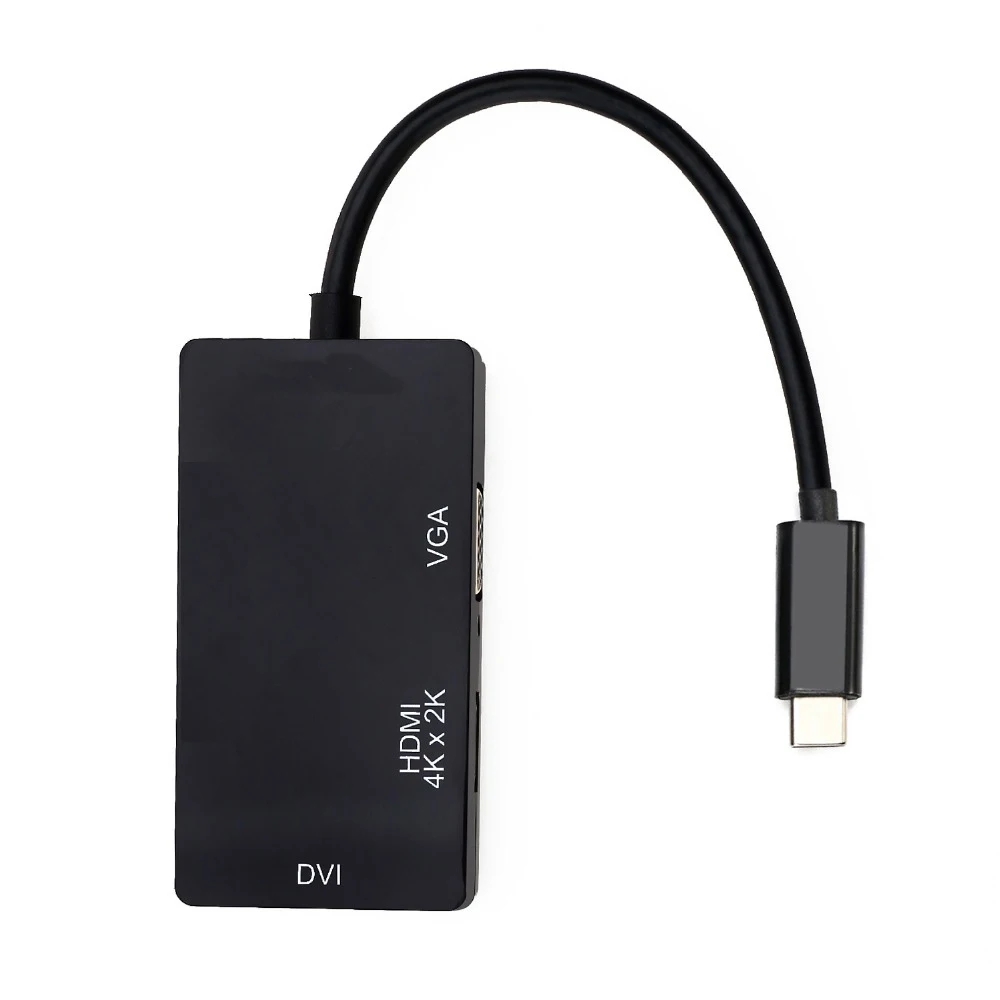 USB-C USB3.1 type-c к HDMI 4K VGA DVI 1080P Кабель-адаптер для samsung S8 Macbook Pro Dell XPS 13 15 Thunderbolt 3