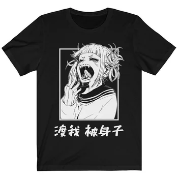 

My Hero Academia Himiko Toga Printed Round Neck T-Shirts Cozy Cotton Tops Summer