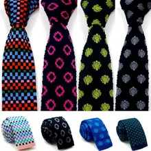 Корейский стиль Вязаный Тонкий Галстук Пряжа Мода для мужчин и галстук крутой плоский Повседневный галстук