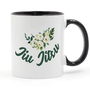 

Flowers and jiu jitsu Coffee Mug Ceramic Cup Gifts 11oz