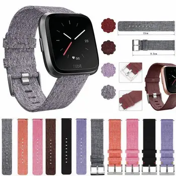 

Suitable For Nylon Leather Strap Woven Fabric Wrist Strap For Fitbit Accessories Bracelet Band Versa Watch L2T3