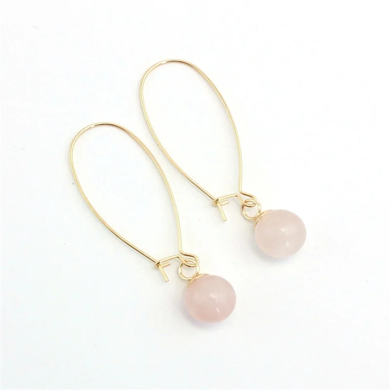 Женские серьги с круглым кварцем 3 цвета|natural stone earrings|brincos pendientesjewelry colorful |