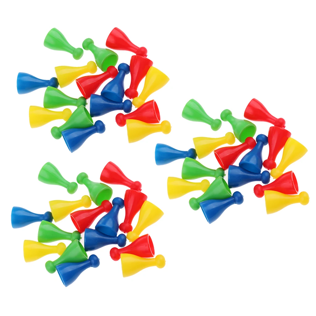 48x Plastic Chess Pieces Replacement Chessmen Figure Figurine Pawns for Ludo, Strategy Board Games 48x Plastic Chess Pieces Replacement Chessmen Figure Figurine Pawns for Ludo, Strategy Board Games