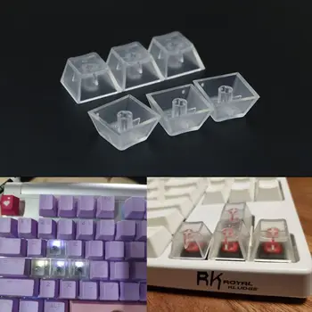 

10Pcs Transparent ABS Keycaps Mechanical keyboard Keycaps Matte Backlit Keycaps