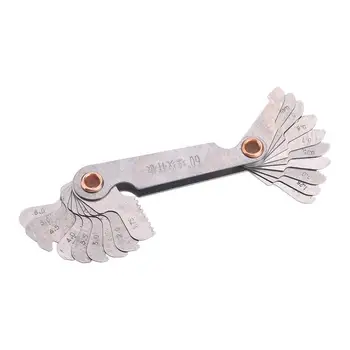

Thread Gauge Steel Silver Survey Calibration Multi Function Ruler Dental Gauge Screw Pitch Gauge 0.5-7.0 Tool Measure Durable
