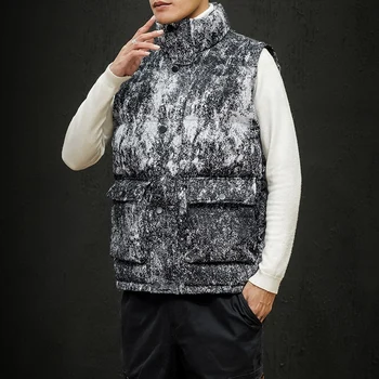 

M-5XL Mens Vest Sleeveless Jacket Faishon Vest For Men Body Warmer Mens Gilet Autumn Mens Winter Vests Plus Size Cotton