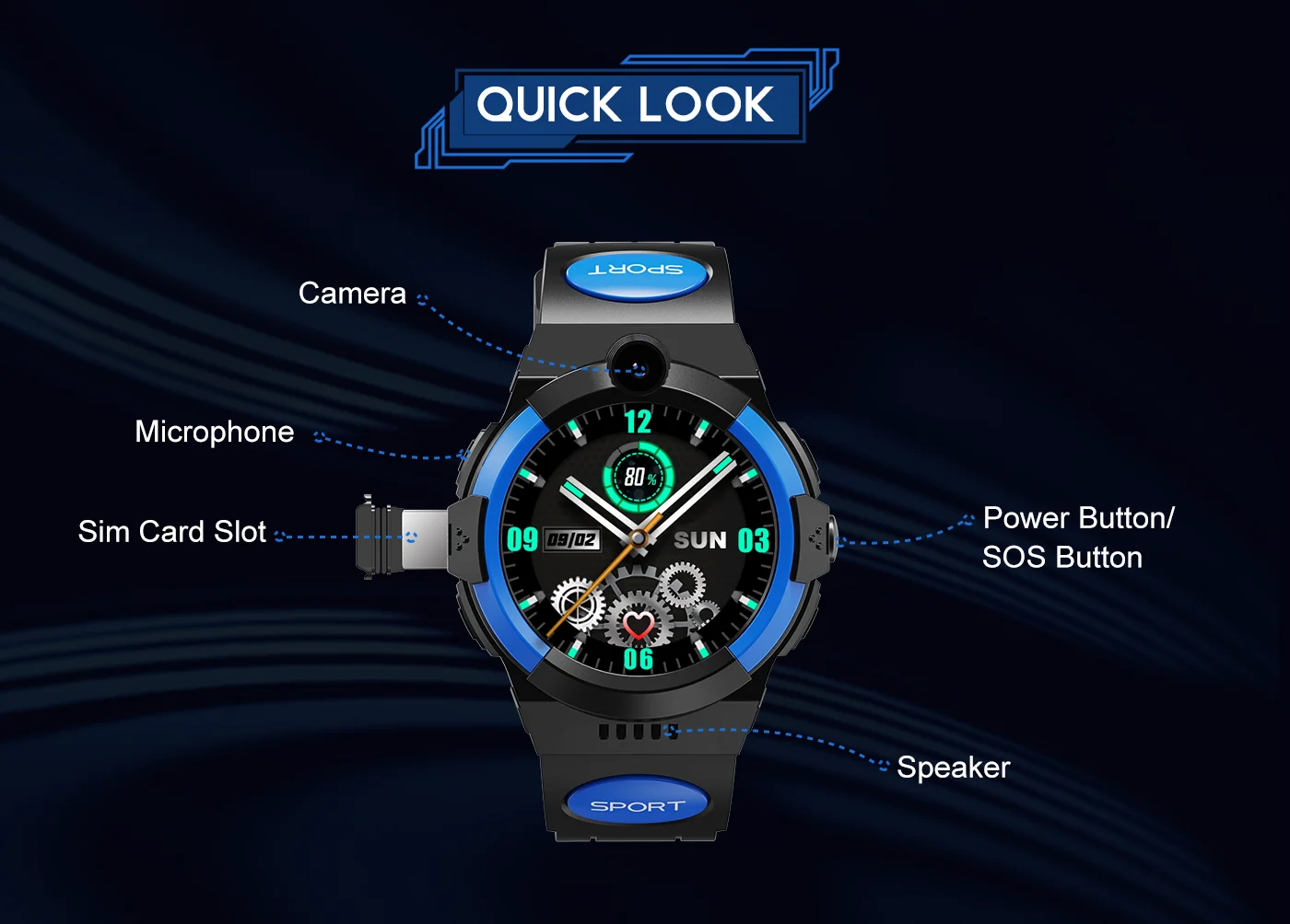 2022 New 4G Kids Smartwatch 1.28" Waterproof GPS WiFi LBS Tracking SOS Video Call SIM Phone Watches for 3~12 Boys Girls LT32