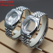 

36mm 40mm Case Bracelets Men's Watch Watchband Oyster Day Date Sapphire Crystal For nh35 nh36 Miyota 8215 Movement 28.5mm Dial