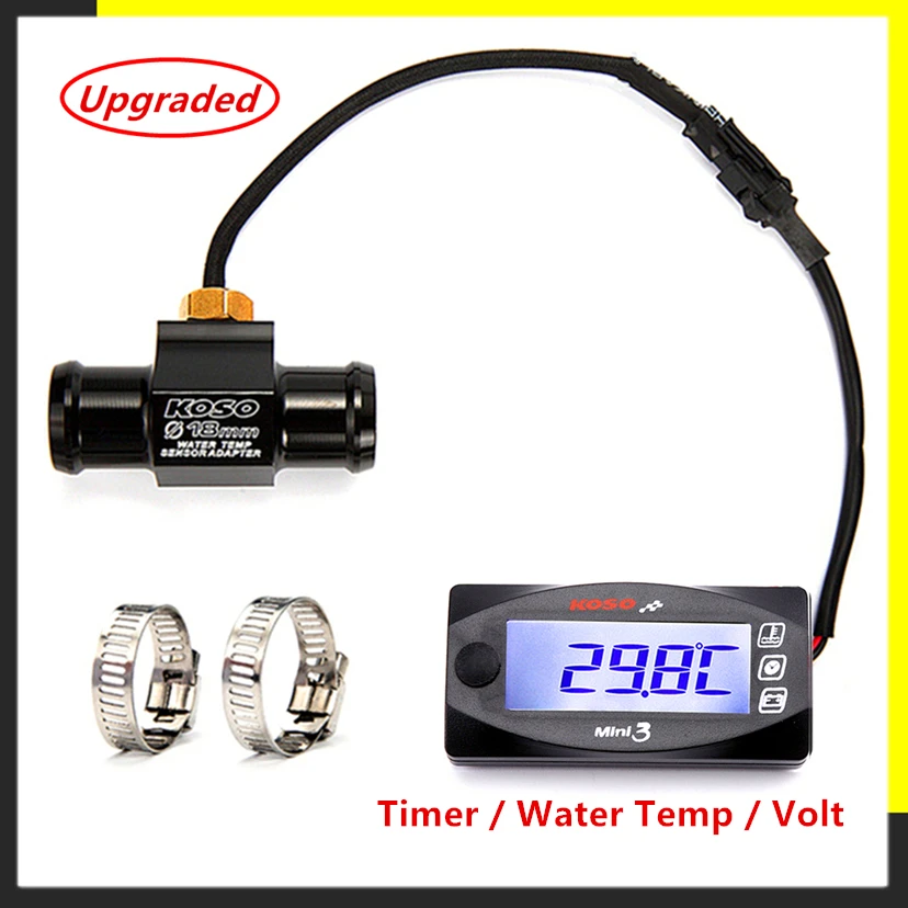 Preise KOSO Motorräder Thermometer Voltmeter Timer Für YAMXHA NMAX XMAX TMAX Mini3 LED Digital Display Quad Platz Wasser Temperatur