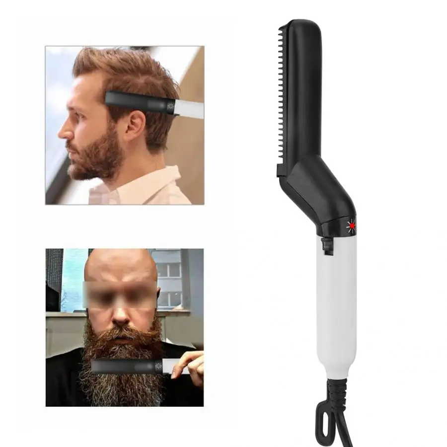 Multi-functional Men Hair Styling Comb Hair Straightening Curling Comb Styling Tool Professional Hair Comb